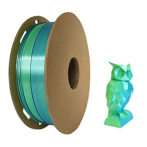 2022 Latest Dual Color Shiny Silk PLA Dual Tone Color 3D Printer Silk Filament 1.75mm 1kg Spool