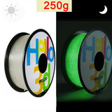 Glow In The Dark Silk PLA Rainbow 3D Printer Filament Noctilucous Rainbow
