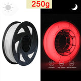 Glow In The Dark Silk PLA Rainbow 3D Printer Filament Noctilucous Rainbow